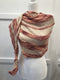 KNITTING PATTERN: Cotton Shimmer Beaded Crescent Shawl Stockinette stitch, garter stitch, easy to learn!